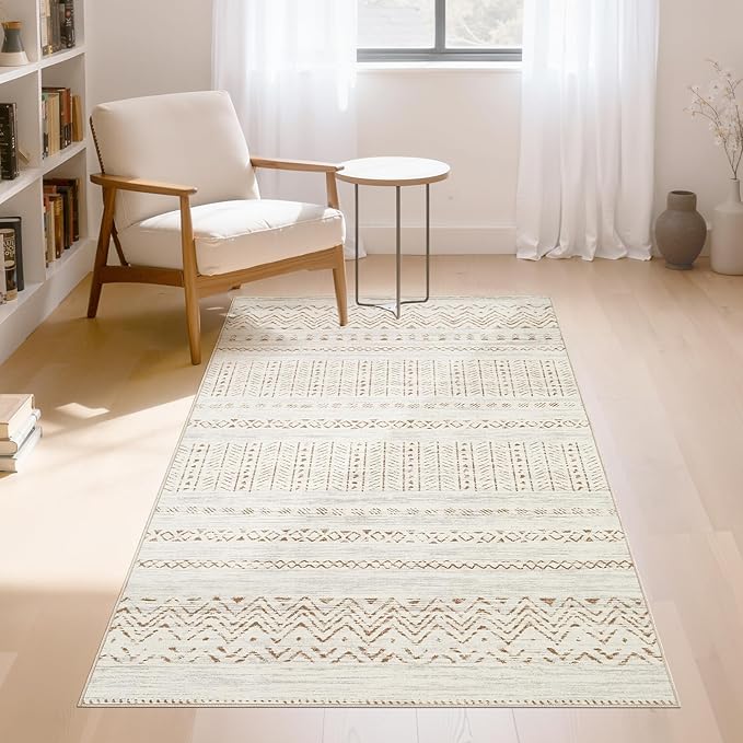 cotiled 3x5 Area Rugs Living Room Rug: Washable Boho Rugs by COTILED
