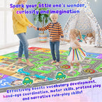 Kids Car Rug for Playroom, 8x10 Kids Play Mat - Image 3