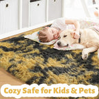 Amdrebio Black Gold Yellow Grey Rugs - Image 4