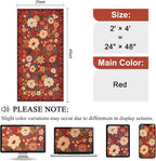 DUKINO 2x4 Rug for Entryway, Washable Kitchen Floral Runner Rug - Image 2