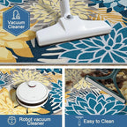 Colorful 3x5 Washable Rug for Living Room Tropical Botanical Modern Floral - Image 5