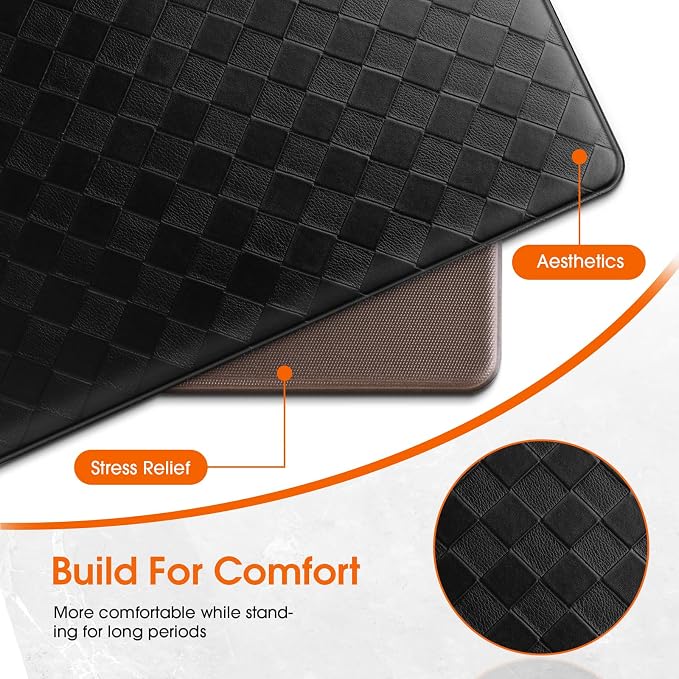 TranquilRelax 2-Piece Anti-Fatigue Kitchen Mats, Cushioned Non-Slip Waterproof - Image 5