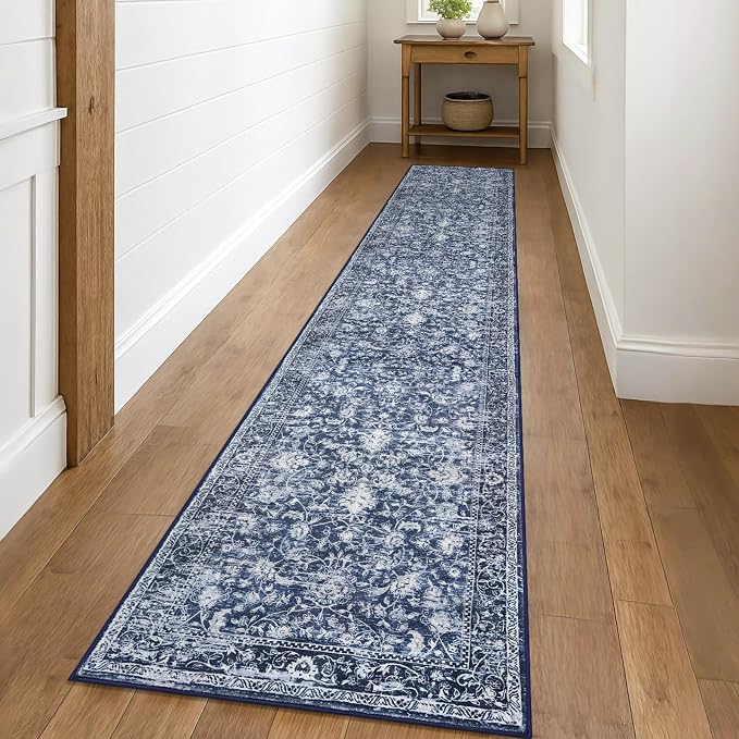 KILOCOCO Runner for Hallway 2x10 Runner Rug Printed Vintage Floral Washable Rug - Image 2