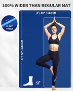 CAMBIVO Yoga Mat 72" x 48" Large Workout Mat - Image 2