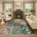 LIVEBOX Washable Living Room Rug 8x10, Soft Patchwork Tumble Rugs Washable by LIVEBOX