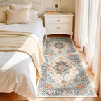 RELEANY Area Rugs Runner 3'x7' Washable Non-Slip, Floral Vintage Distress - Image 2