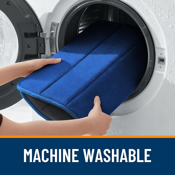 OLANLY Memory Foam Bath Mat 70x46, Super Soft Absorbent Bathroom Rugs, Quick Dry - Image 8