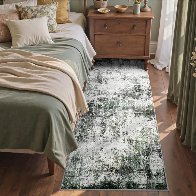 2x6 Ft Washable Runner Rug, Non-Slip Low Pile Hallway Kitchen Area Rug - Image 3