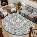 Lessymo 8FT Washable Round Area Rugs by Lessymo