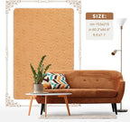 Macgace 5x7 Apricot Area Rug, Soft Shag Carpet, Washable Living Room Rugs - Image 9