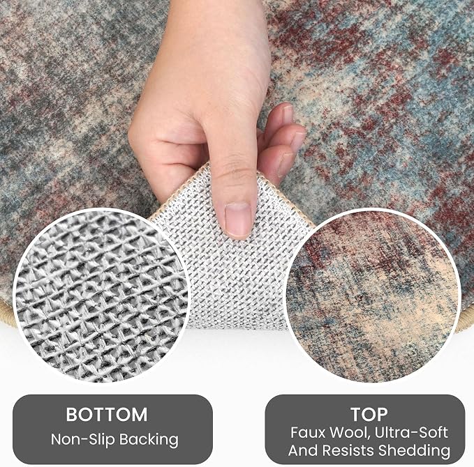 IOHOUZE Abstract Runner Rug 2x7 Ft Washable Runners - Image 3