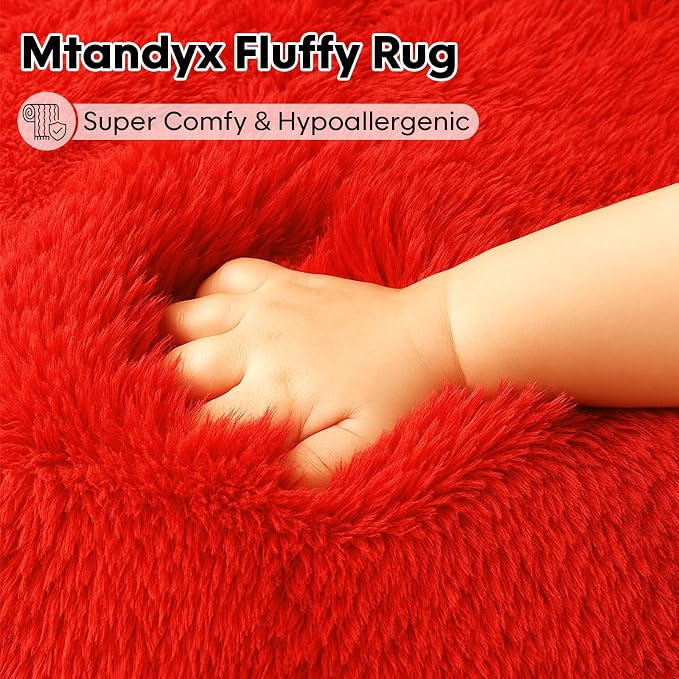 Large 9x12 Area Rug for Living Room, Soft Shag Rugs for Bedroom, Non-Slip Ultra - Image 3