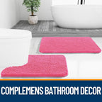 OLANLY Bathroom Runner Rugs 47x17, Soft Absorbent Chenille Bath Rugs, Rubber - Image 7