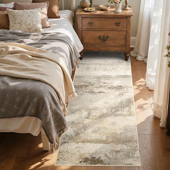 2x6 Ft Washable Runner Rug, Non-Slip Low Pile Hallway Kitchen Area Rug - Image 3