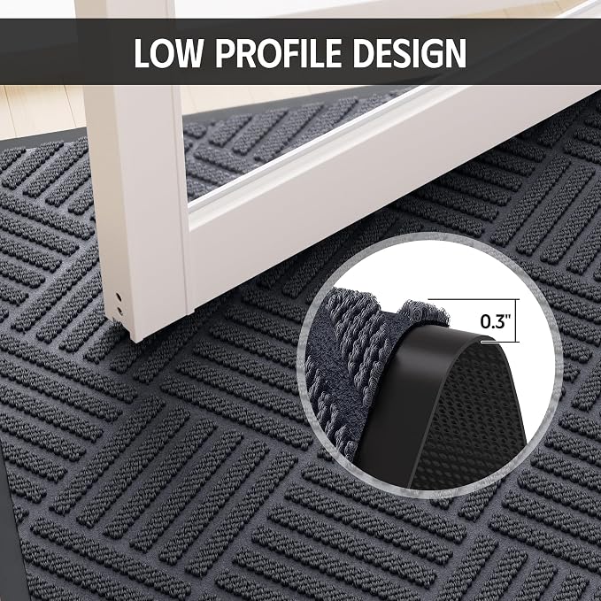 Front Door Mat Outside Entrance, Absorbent Dirt Resist Dog Door Mat, Heavy Duty - Image 6