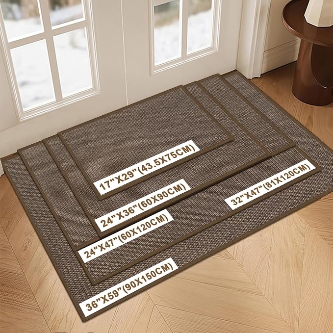 LEKEEPGO Door Mat 32"x47", Non Slip Door Mat Indoor Entrance, Rubber Backing - Image 2
