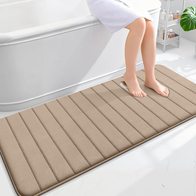 OLANLY Memory Foam Long Bathroom Rugs Runner 59x24, Super Soft Absorbent Bath by OLANLY