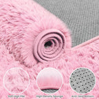 4x6 Area Rugs for Living Room Rug: Soft Fluffy Shag Light Pink Rugs for Bedroom - Image 6