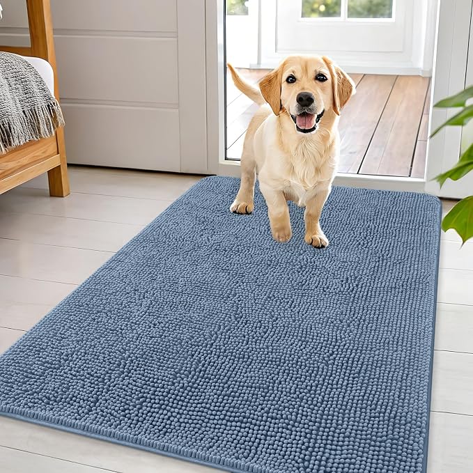 OLANLY Dog Door Mat for Muddy Paws 44x32, Absorbs Moisture and Dirt, Absorbent by OLANLY