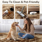 BESTSWEETIE Area Rug 8x10 Rug Machine Washable Non-Slip Low Pile Print Pattern - Image 3