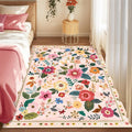 RELEANY Floral 3x5 Area Rugs Washable Print Boho Cute Carpet Non Slip Flower by RELEANY