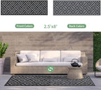 GENIMO Outdoor Rugs 2.5'x8' Waterproof, Reversible Mats, Outdoor Area Rug - Image 4