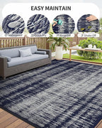 MontVoo Outdoor Rug Waterproof 6x9 ft Outdoor Patio Rug Mat Reversible Plastic - Image 6