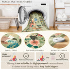 RELEANY Floral 2x3 Area Rugs Washable Print Boho Cute Carpet Non Slip Flower - Image 7