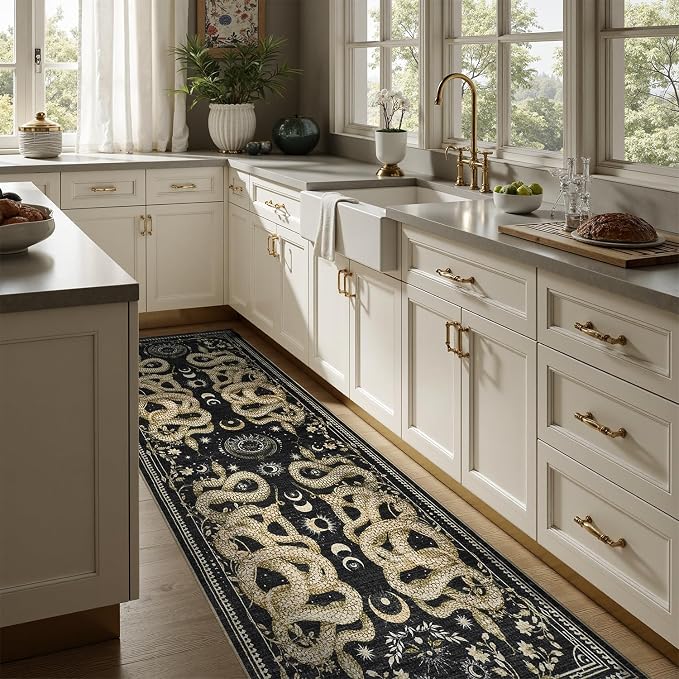 DCX Washable 2x6 Snake Runner Rug, Soft Low Pile Carpet, Kid & Pet Friendly - Image 2