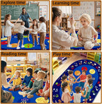 Large Oval Classroom Rug, 6×9Ft ABC Rugs - Image 6