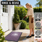 OLANLY Front Door Mat Outside Entrance 47x17, Heavy Duty Sturdy Natural Rubber - Image 7