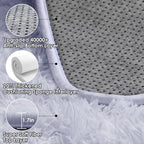 ONASAR White Area Rugs for Bedroom Living Room, Fluffy 4x6 Soft Shag Plush - Image 3