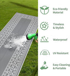 GENIMO Outdoor Rug Waterproof for Patio, 2.5'x8' Foldable Reversible Plastic - Image 6