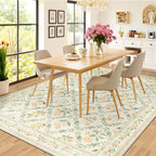 Area Rug Living Room Rugs: Floral 4x6 Washable Rug Vintage Soft Boho Non-Slip - Image 4