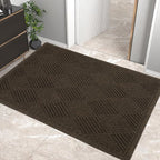 HIYARD Sturdy Front Door Mat, Absorbent Muddy Dirt Resist Welcome Door Mats by HIYARD