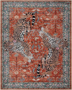 Moynesa Leopard Washable Rugs, 8x10 Area Rugs - Image 2