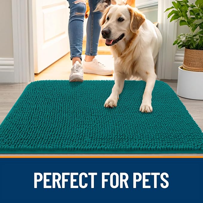 OLANLY Dog Door Mat for Muddy Paws 45x27, Absorbs Moisture and Dirt, Absorbent - Image 6