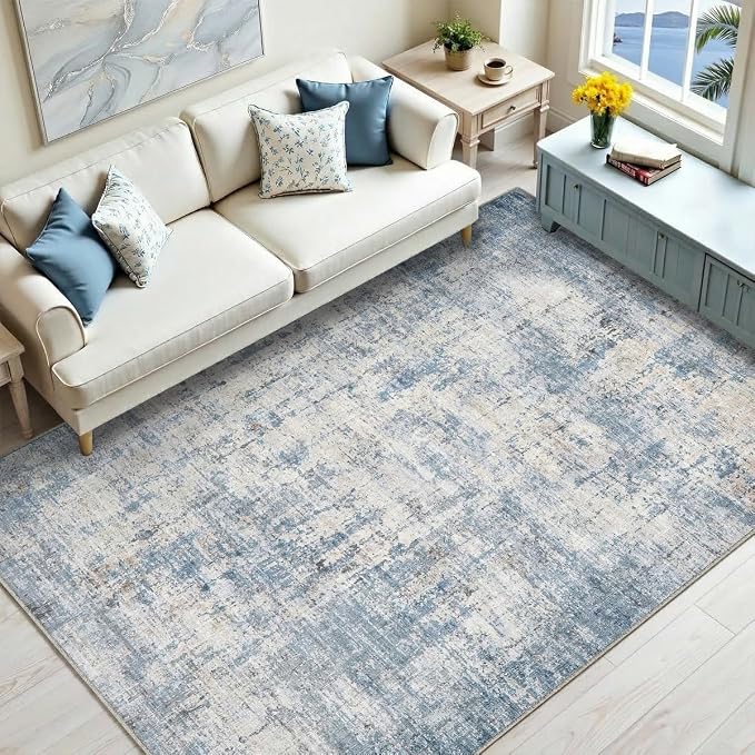 4x6 Area Rugs Washable Living Room Rug-No Slip Soft Carpets Modern Abstract by Unknown