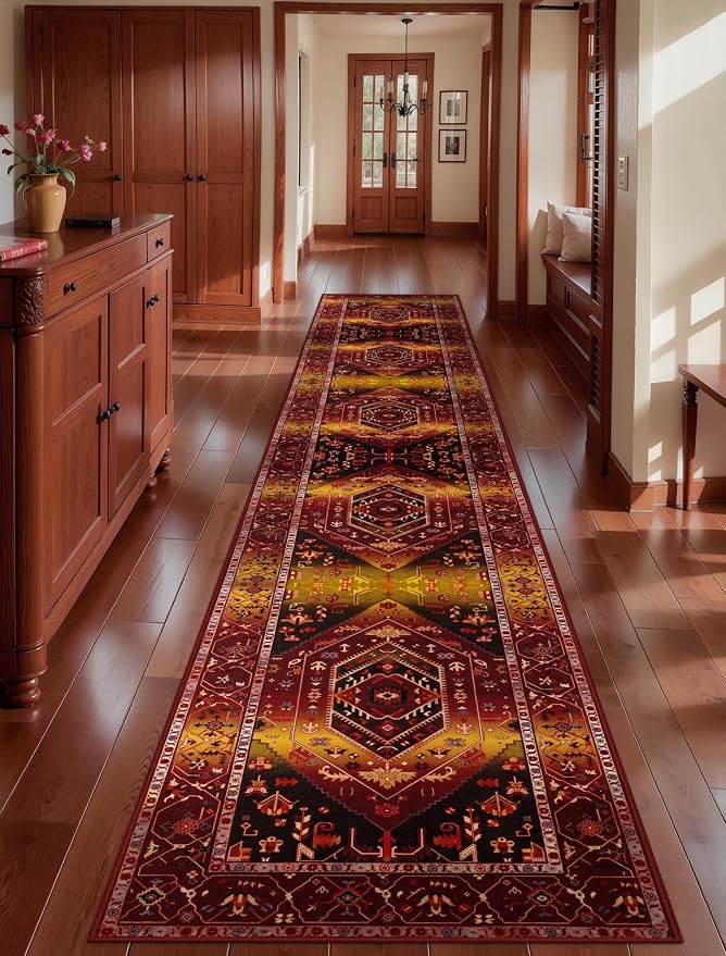 SERISSA Runner Rug for Hallways, Extra Long Boho Rug Ultra Soft Vintage Rustic by SERISSAHomeDecorCollection