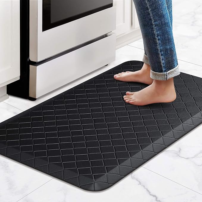 HappyTrends Floor Mat Cushioned Anti-Fatigue, Thick Waterproof Non-Slip Mats by HappyTrends