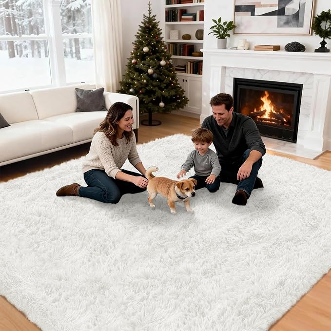 8x10 Area Rug for Living Room: Ultra Soft Fluffy Rug Modern Large Thicked Shag - Image 4