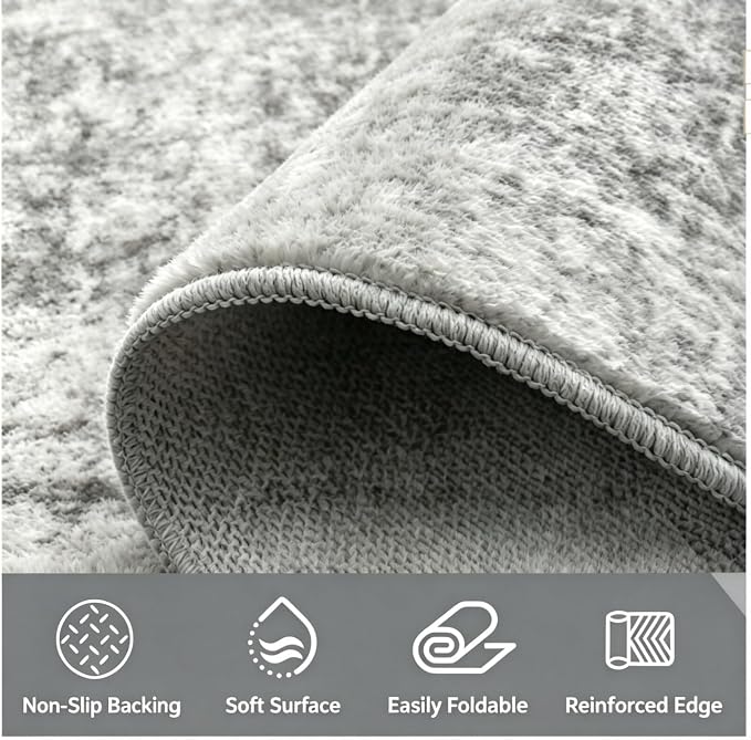 8x10 Area Rugs Washable Living Room Rug-No Slip Soft Carpets Modern Abstract - Image 5