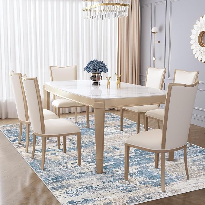 XLUEZ 5x7 Area Rugs for Living Room, Washable Modern Abstract Large Area Rug - Image 5