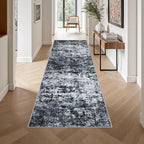 Washable Area Rug 3x10 Entryway Rug: Washable Modern Abstract Soft Thin Rug - Image 4