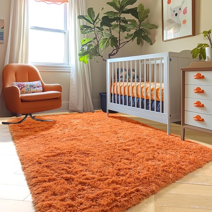 Amdrebio Burnt Orange Area Rugs - Image 7