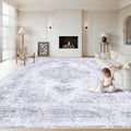 XLUEZ Area Rug 8x10 Living Room Rug, Machine Washable Vintage Distressed by XLUEZ