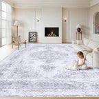 XLUEZ Area Rug 9x12 Living Room Rug, Machine Washable Vintage Distressed by XLUEZ