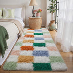 PureCozy 8'x10'+2'x6 Colorful Shag Rug Set of 2 - Image 3