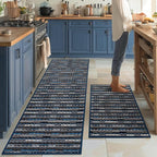 Kitchen Rugs Sets of 2-Non Slip Kitchen Mats by BSICPRO