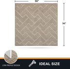 PURRUGS Dirt Trapping Door Mat 36" x 36", Non-Slip Machine Washable Entry Rug - Image 2